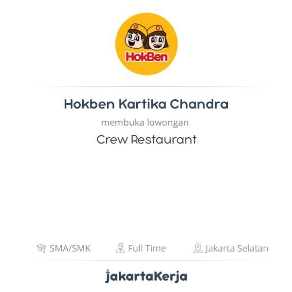 Lowongan Kerja Crew Restaurant Di Hokben Kartika Chandra Jakartakerja