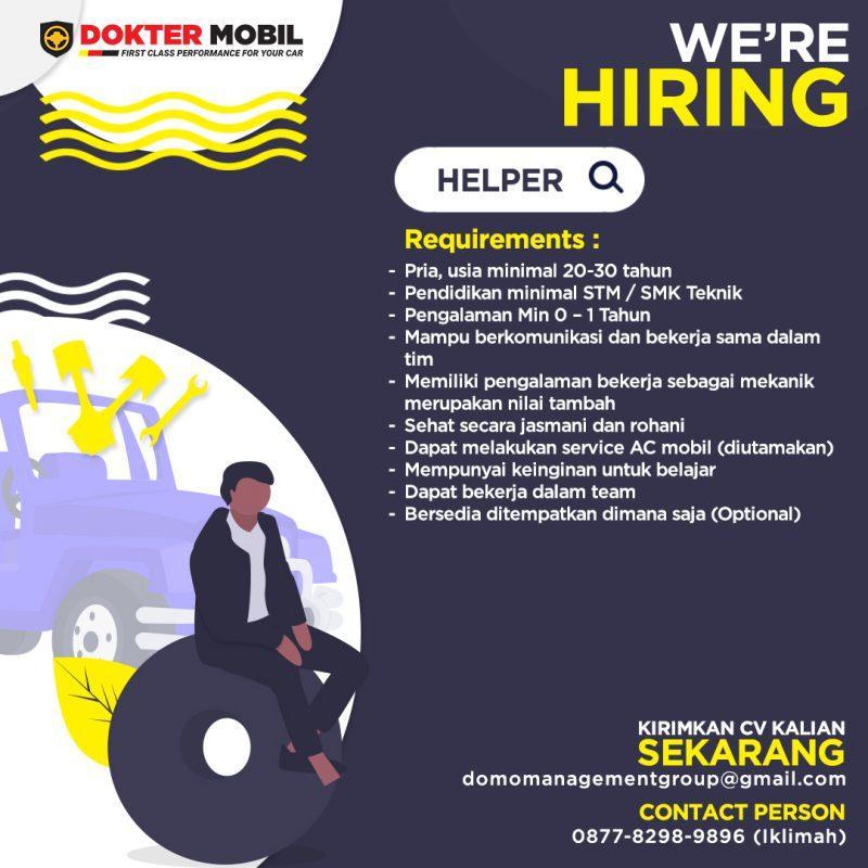 Lowongan Kerja Helper di PT. Domo Management Group - JakartaKerja
