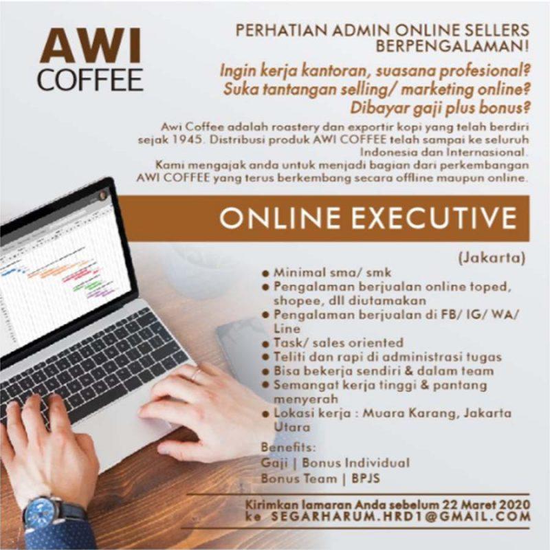 Lowongan Kerja Online Executive - Store Leader di Awi Coffee - JakartaKerja