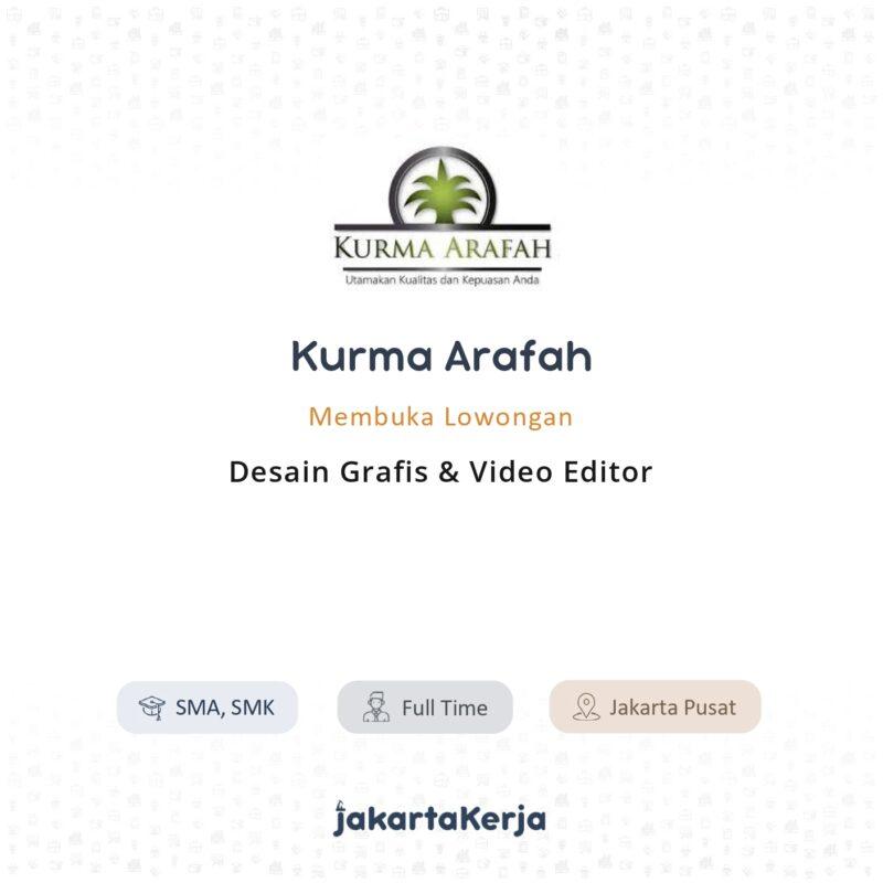  Lowongan  Kerja Desain  Grafis  Video Editor di Kurma 