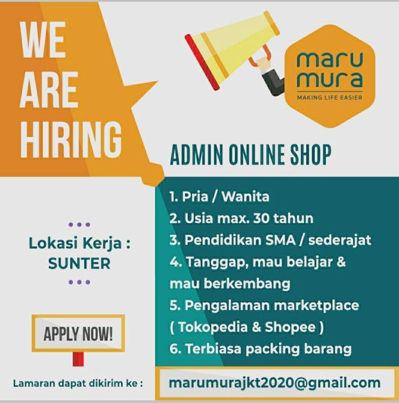Lowongan Kerja Admin Online Shop di Marumura Jakarta ...