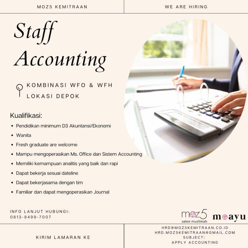 Lowongan Kerja Staff Accounting Di Pt Moz5 Kemitraan Jakartakerja
