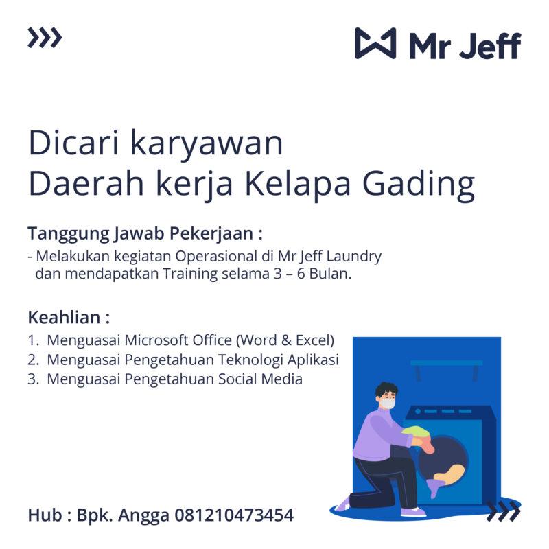 Lowongan Kerja Staf Operasional di Mr. Jeff WGP - JakartaKerja