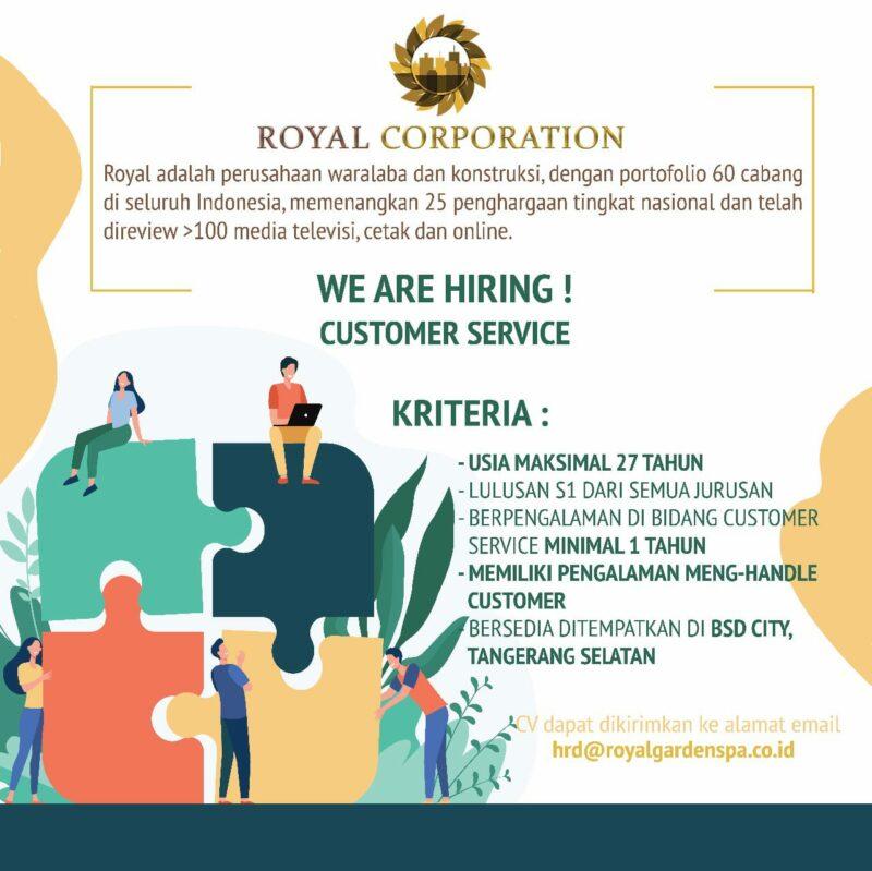 Lowongan Kerja Customer Service di Royal Corporation JakartaKerja