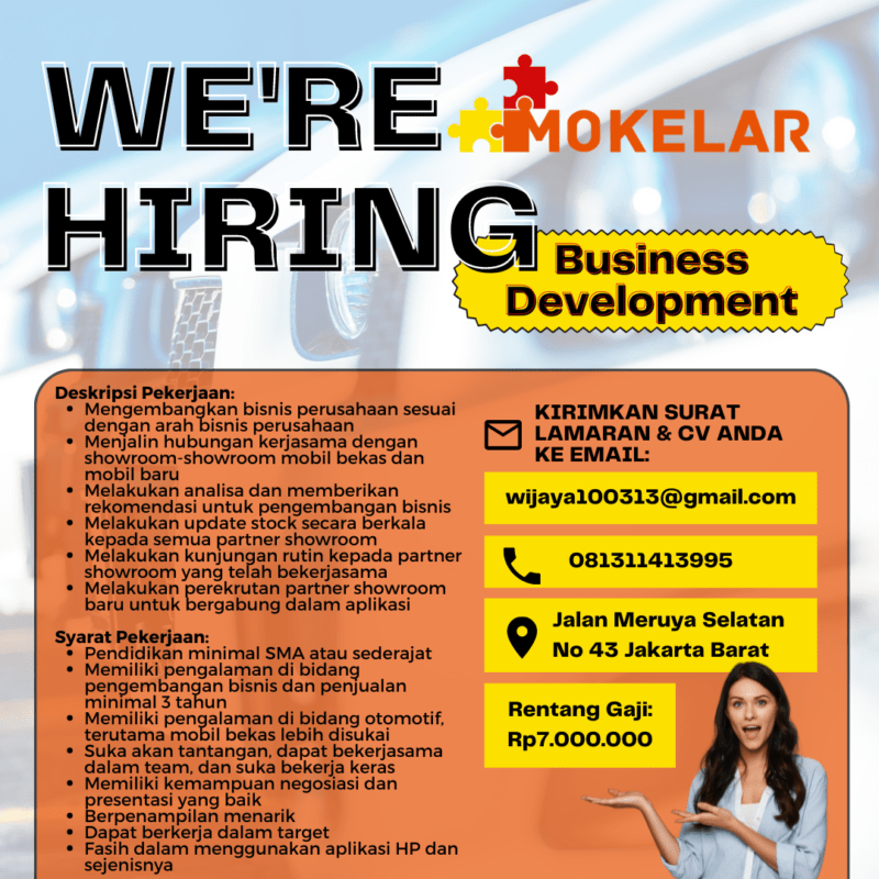 Gambar Lowongan Kerja Aplikasi Mokelar - JakartaKerja