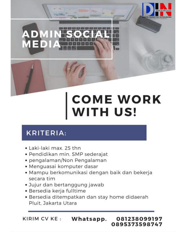Lowongan Kerja Admin Sosial Media di PT. Digital Indonesia Nusantara