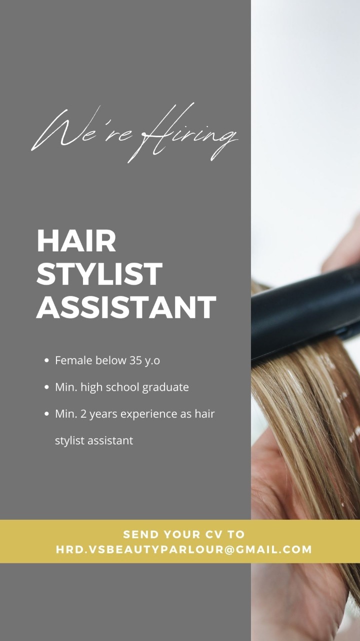 Lowongan Kerja Hair Stylist Assistant Therapist di VS Beauty Parlour