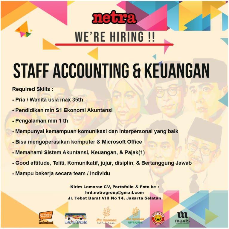 Lowongan Kerja Staff Accounting & Keuangan - Sales Marketing ...