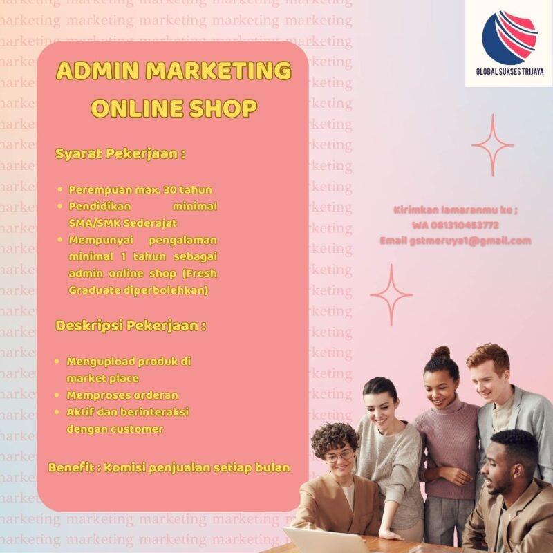 Lowongan Kerja Admin Marketing Online Shop di PT. Global Sukses Box ...