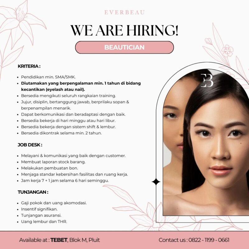 Lowongan Kerja Beautician di Everbeau ID - JakartaKerja