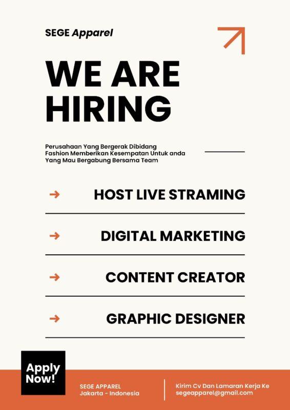 Lowongan Kerja Host Live Streaming Digital Marketing Content