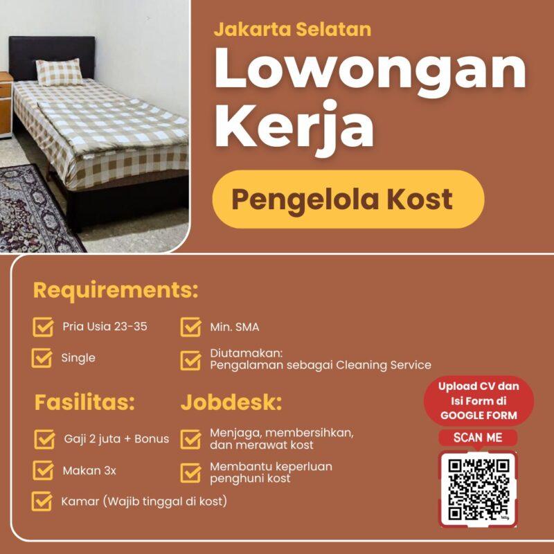 Lowongan Kerja Pengelola Kost di Homekost Exclusive - JakartaKerja