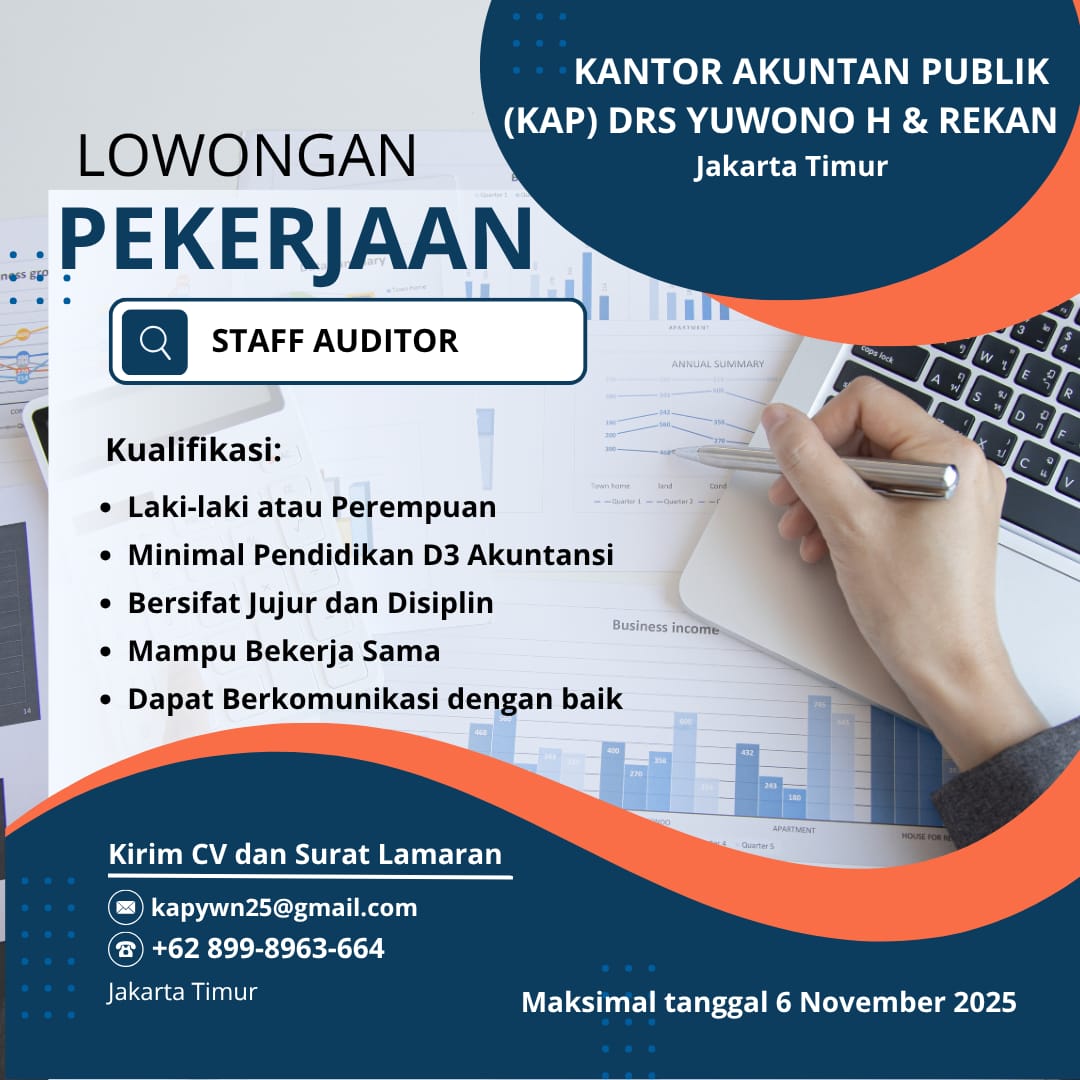 Lowongan Kerja Staff Auditor di Kantor Akuntan Publik (KAP) Yuwono H ...