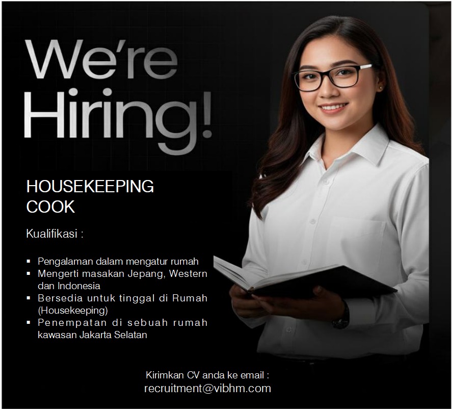 Lowongan Kerja Housekeeping - Cook di PT. Vib Hospitality Management ...