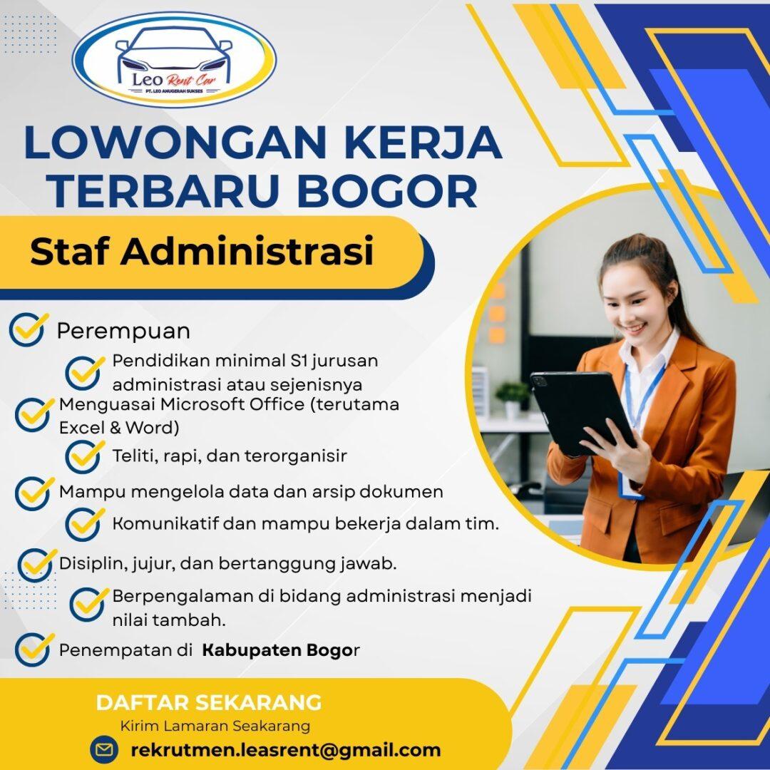 Lowongan Kerja Staff Administrasi - SPV HRD di PT. Leo Anugerah Sukses ...