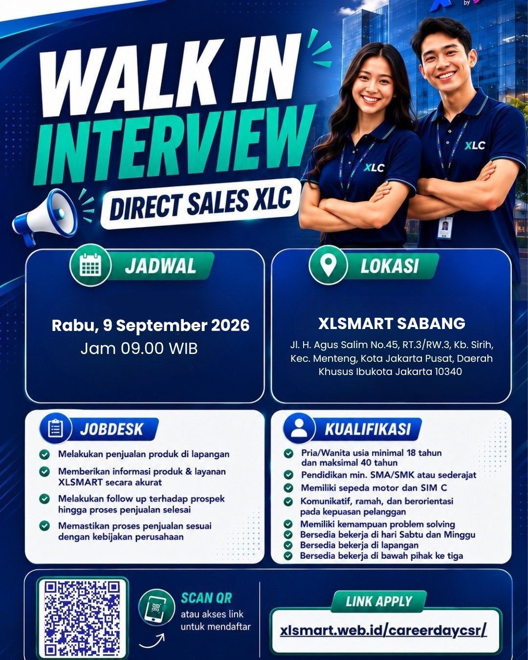 Lowongan Kerja Direct Sales Agen XLSATU - Direct Sales XLC di PT. XL ...